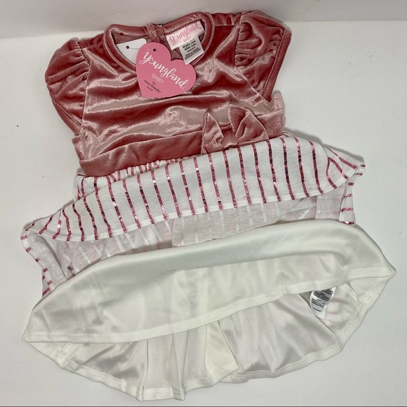 Toddler Girl Youngland Velvet Pleated Skirt Dress - Picture 7 of 16